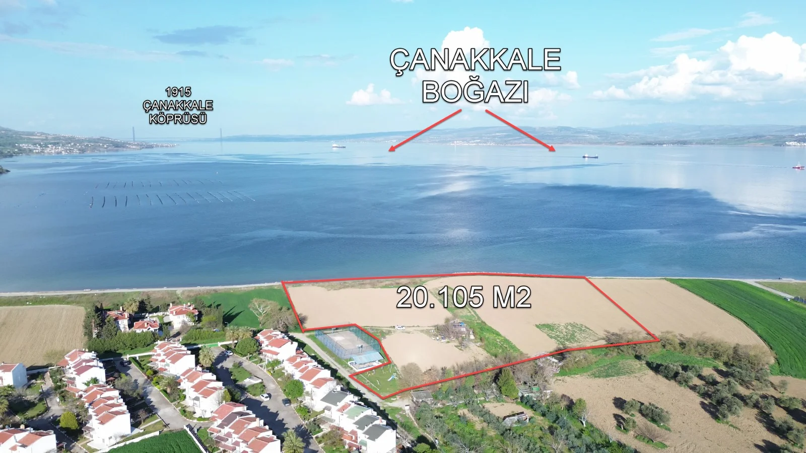 Çanakkale Gelibolu İlgardere Köyü’nde Denize Sıfır Panoramik Boğaz Manzaralı Satılık Tarla Hissesi