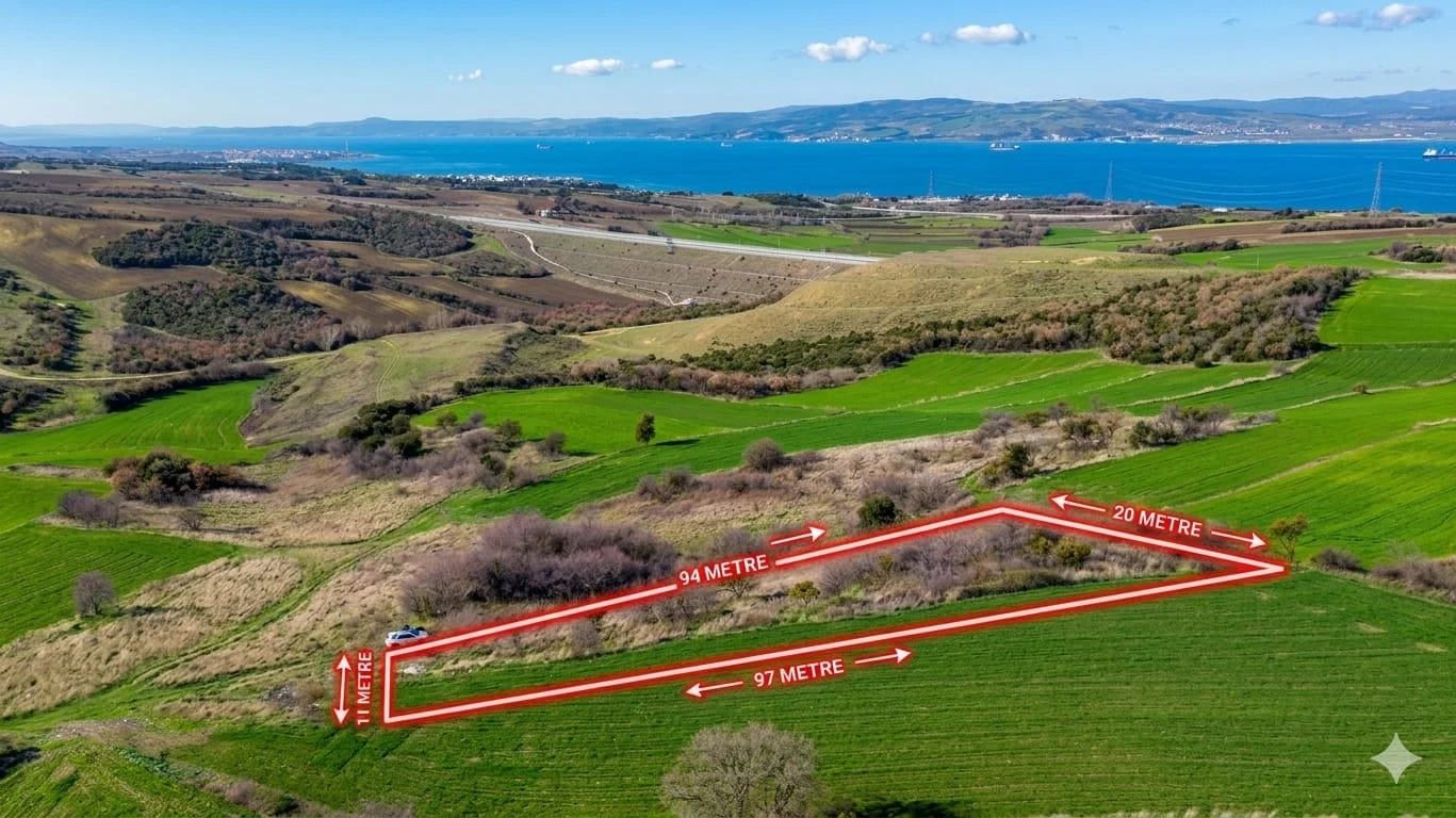 Çanakkale Lapseki Suluca'da Fırsat Fiyatlı Deniz Manzaralı Arazi 