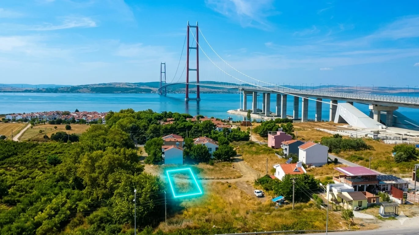 Çanakkale Lapseki'de Boğaz Manzaralı Satılık Arsa - Denize Yakın