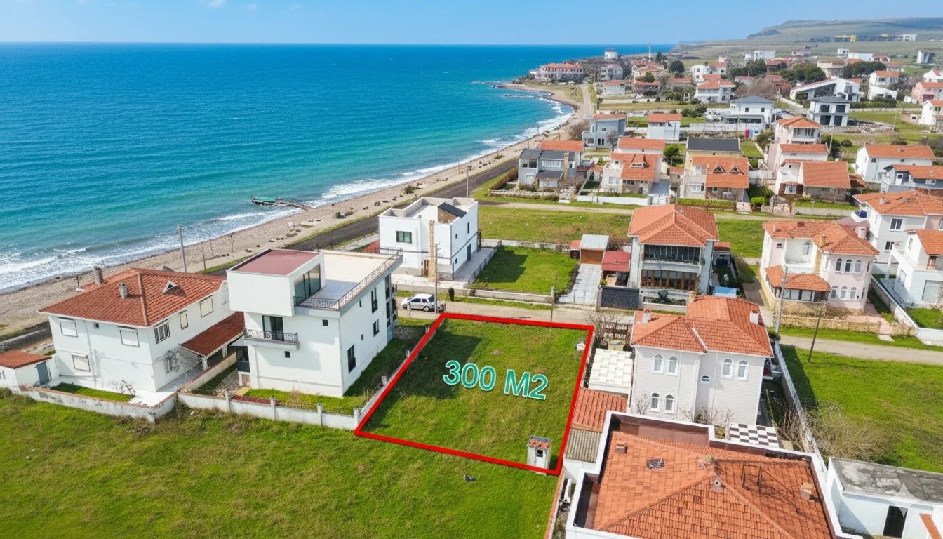 Denize 50 metre mesafedeki imarlı arsa