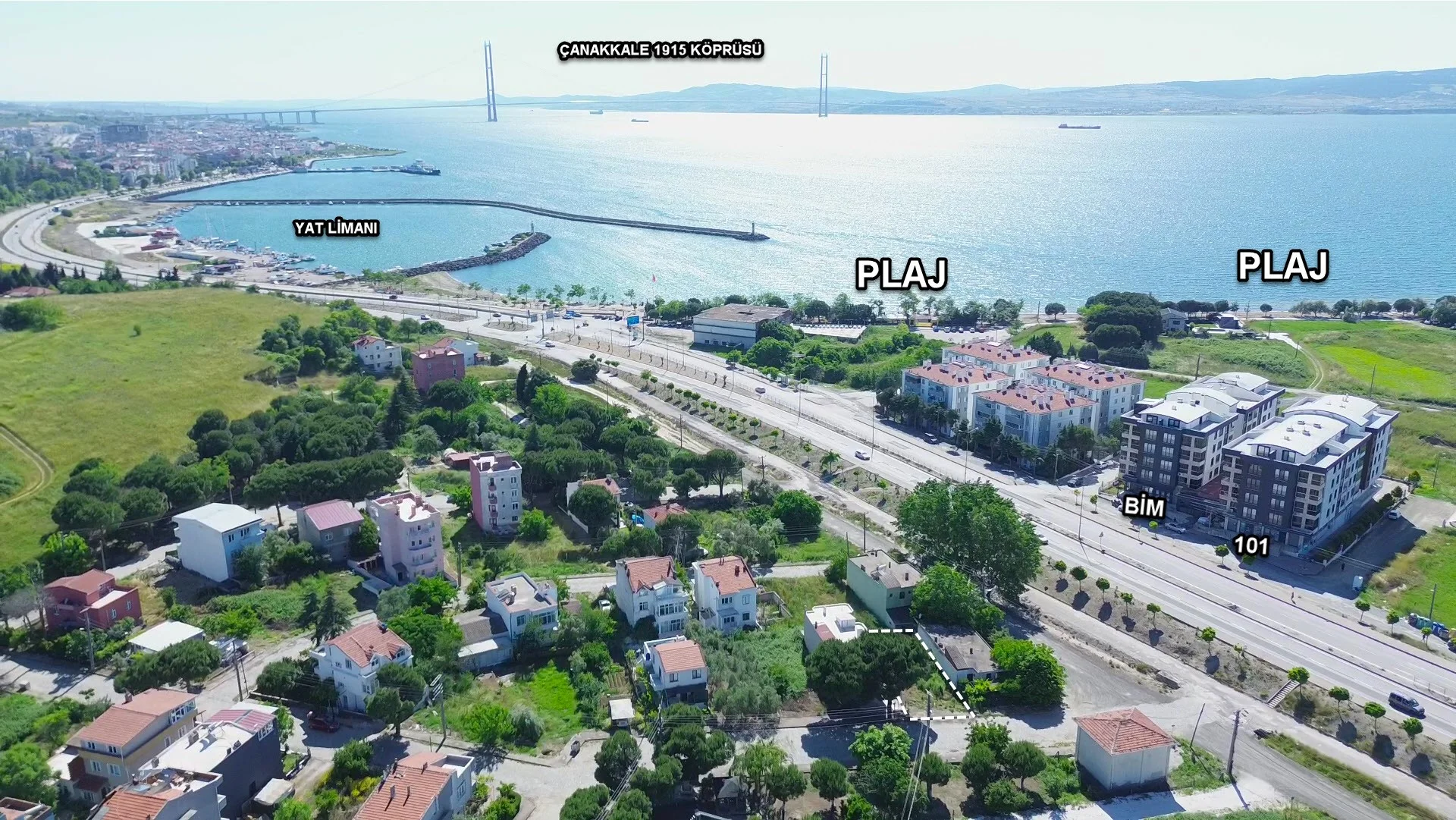 Çanakkale Lapseki'de Denize 400m, Doğalgazlı, %40 - 3 Kat İmarlı Satılık Arsa
