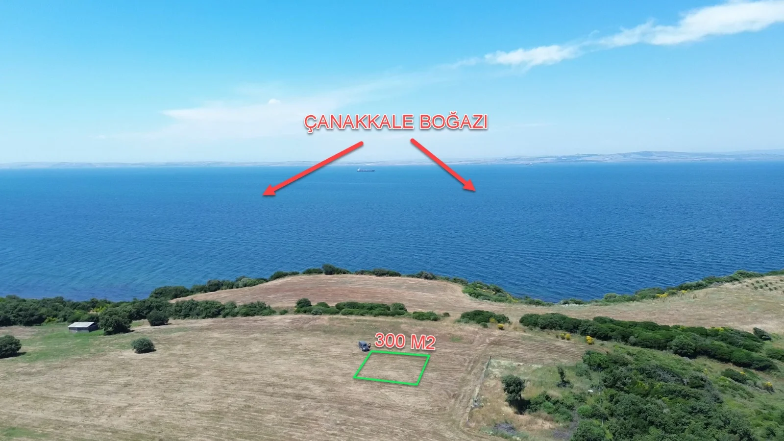 Çanakkale Lapseki'de Satılık Boğaz Manzaralı Arsa